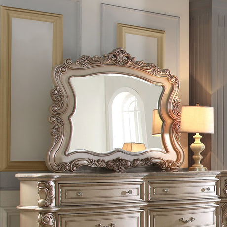 Acme - Gorsedd Mirror 27444 Golden Ivory Finish