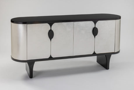 Artmax 2747-S Cabinet | 72-Inch Silverleaf Luxury Storage Cabinet with Optional Mirror