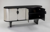 Artmax 2747-S Cabinet | 72-Inch Silverleaf Luxury Storage Cabinet with Optional Mirror