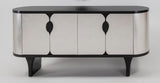 Artmax 2747-S Cabinet | 72-Inch Silverleaf Luxury Storage Cabinet with Optional Mirror