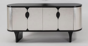 Artmax 2747-S Cabinet | 72-Inch Silverleaf Luxury Storage Cabinet with Optional Mirror