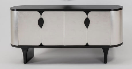 Artmax 2747-S Cabinet | 72-Inch Silverleaf Luxury Storage Cabinet with Optional Mirror