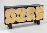 Artmax Black & Goldleaf Cabinet – Luxury Storage with Optional Mirror