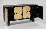 Artmax Black & Goldleaf Cabinet – Luxury Storage with Optional Mirror