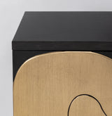 Artmax Black & Goldleaf Cabinet – Luxury Storage with Optional Mirror
