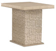 Geometry High Side Table Polished Limestone - Beige / Gold by Hooker Furniture - View 1