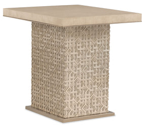 Geometry High Side Table Polished Limestone - Beige / Gold by Hooker Furniture - View 1