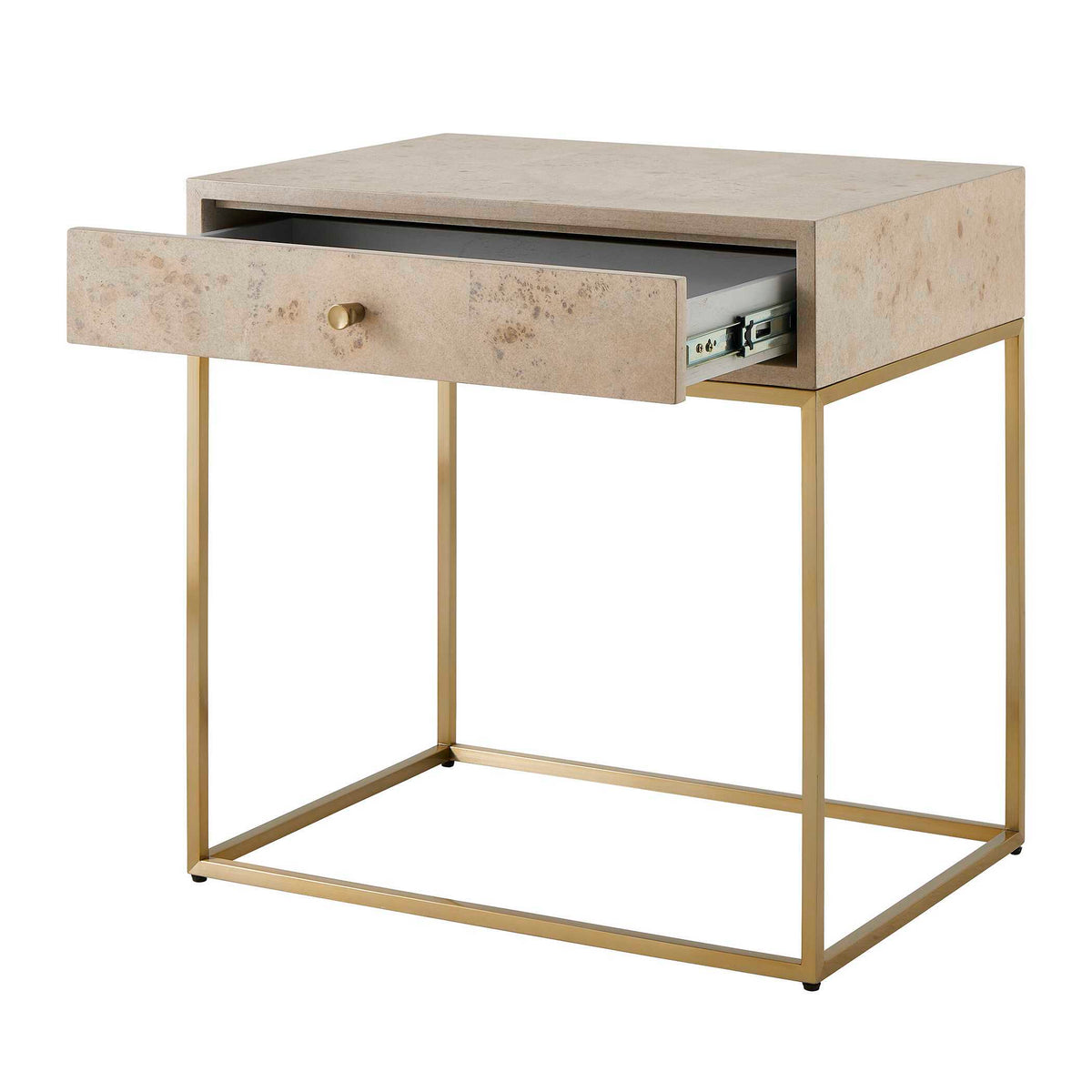 Pembrook Side Table Light Washed / Brass - Beige / Gold by Uttermost - View 6