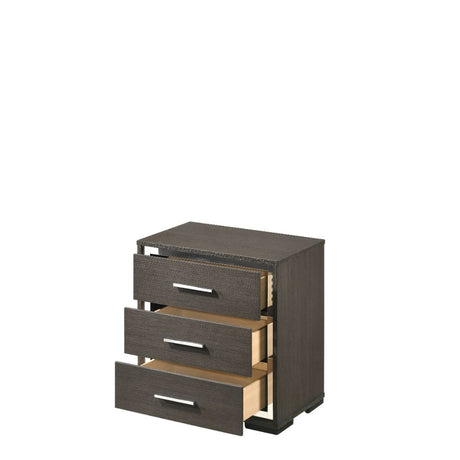 Acme - Escher Nightstand W/USB 27653 Gray Oak Finish