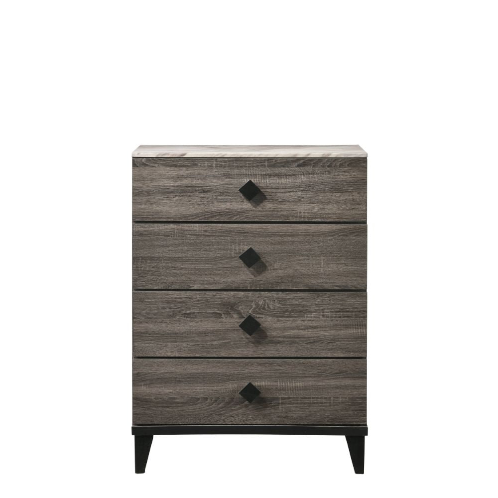 Avantika Chest 27676 Faux Marble Top & Rustic Gray Oak Finish | Acme - 27676 - Home Elegance USA - 2