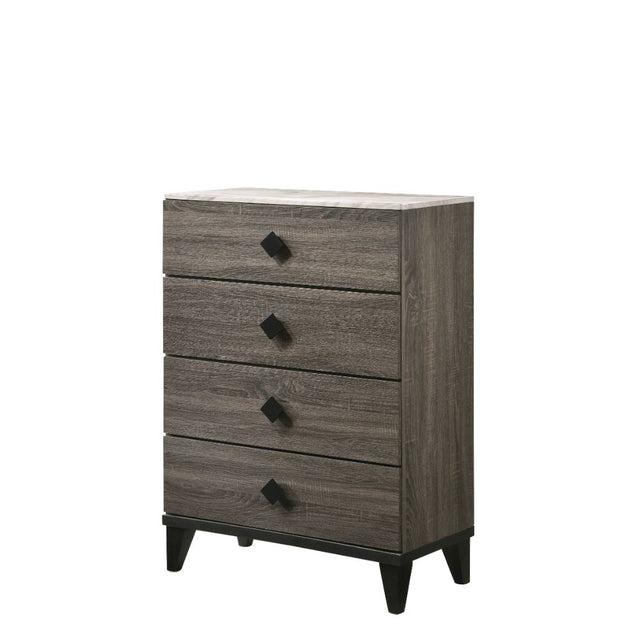 Avantika Chest 27676 Faux Marble Top & Rustic Gray Oak Finish | Acme - 27676 - Home Elegance USA - 1