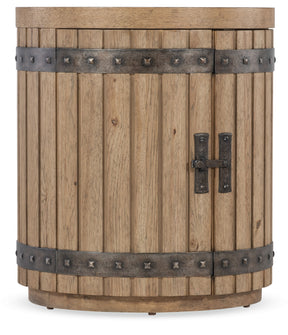 Vineyard Row Wine Barrel End Table - Light Brown by Hooker Furniture - View 1