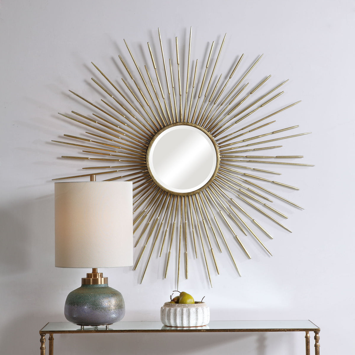 Golden Rays Starburst Mirror by Uttermost - View 6