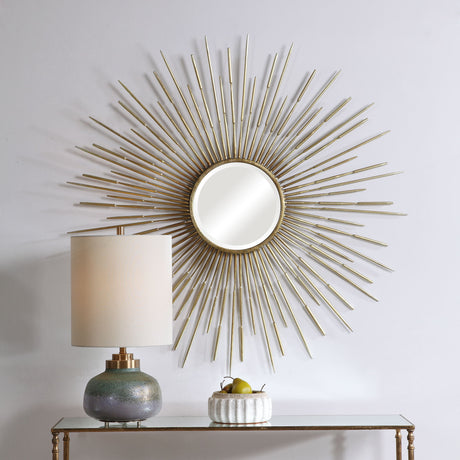 Golden Rays Starburst Mirror by Uttermost - View 6