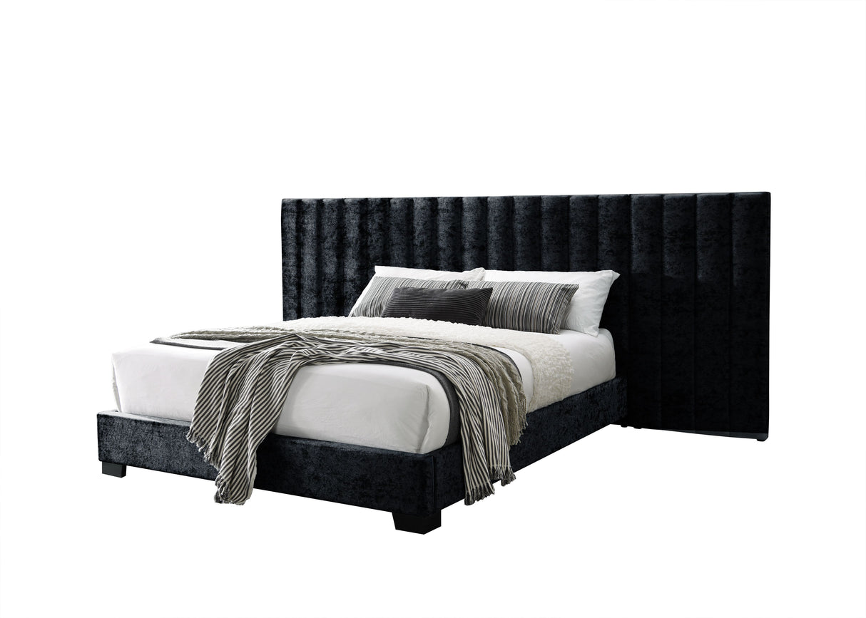 Acme - Rivas EK Bed 27757EK Black Fabric