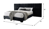 Acme - Rivas EK Bed 27757EK Black Fabric