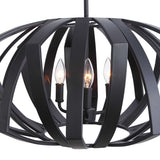 Thales Geometric 3 Light Pendant - Black by Uttermost - View 5
