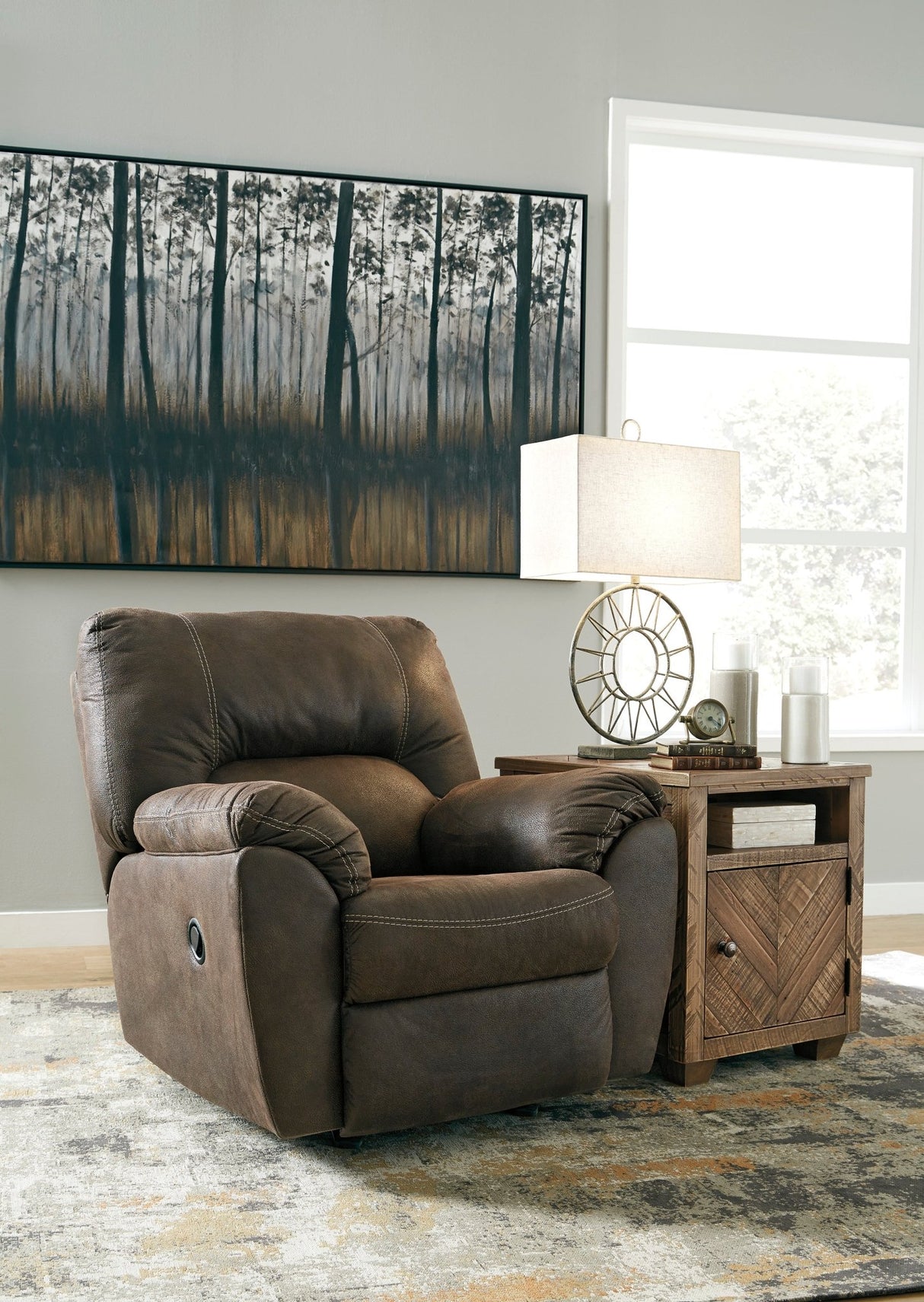 Ashley Canyon Tambo Rocker Recliner - Faux Leather | Home Elegance USA