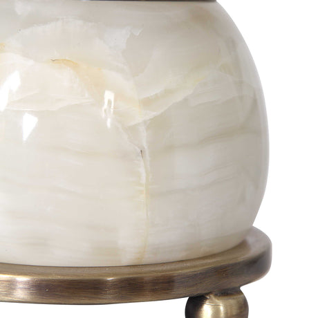 Natania Plated Buffet Lamp Brass - Yellow / Beige by Uttermost - View 8
