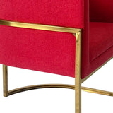 Red and Gold Sofa Chair - Home Elegance USA