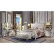 Acme - Picardy Queen Bed 27880Q Fabric & Antique Pearl Finish
