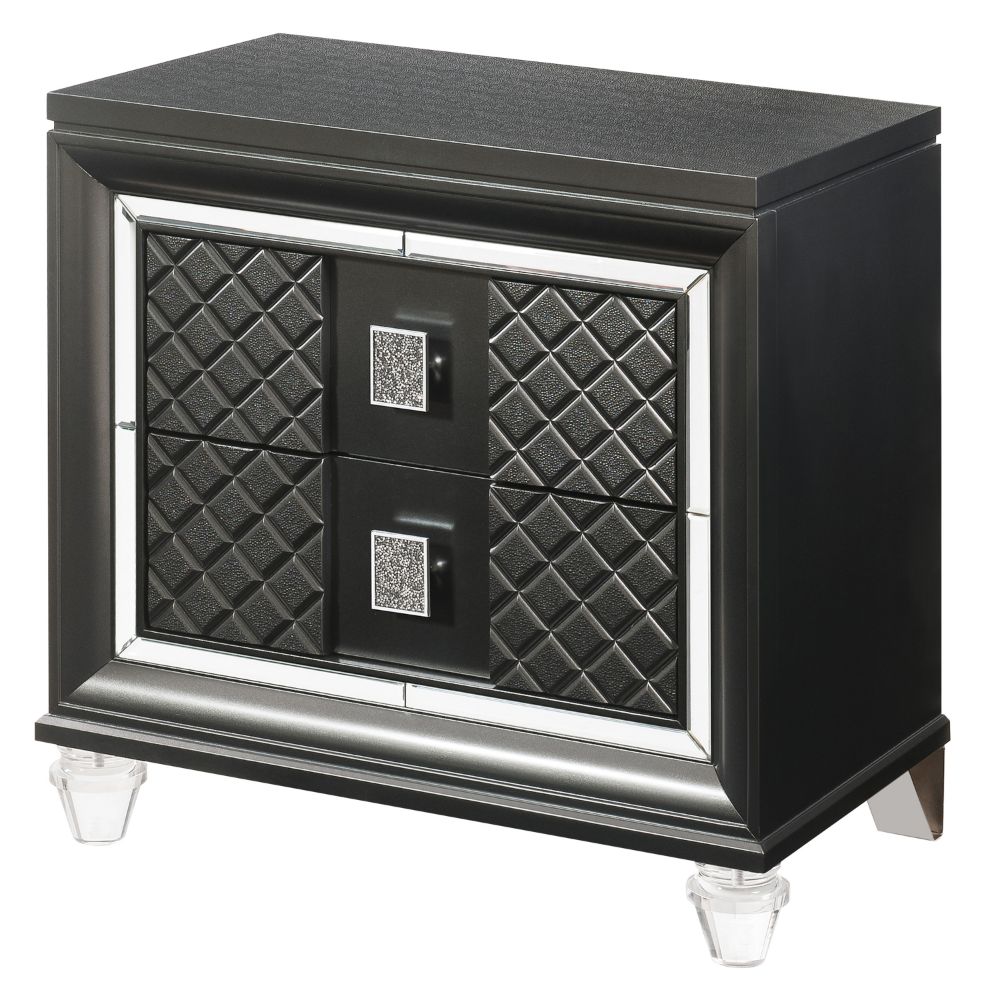 Acme - Sawyer Nightstand 27973 Metallic Gray Finish