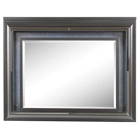 Acme - Sawyer Mirror W/Led 27974 Metallic Gray Finish