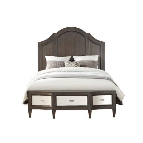 Acme - Peregrine Queen Bed W/Storage 27990Q Walnut Finish