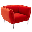 Loma Modern Red Velvet Chair - View Image 1