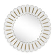 Miran Glass Round Mirror - White by Uttermost - View 1