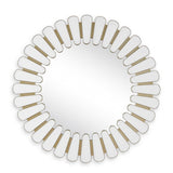 Miran Glass Round Mirror - White by Uttermost - View 1