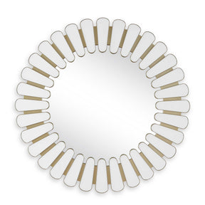 Miran Glass Round Mirror - White by Uttermost - View 1