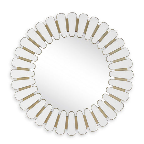 Miran Glass Round Mirror - White by Uttermost - View 1