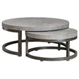 Aiyara Nesting Tables (Set of 2) - Gray / Black by Uttermost - View 1