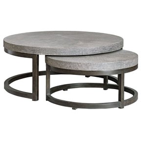 Aiyara Nesting Tables (Set of 2) - Gray / Black by Uttermost - View 1