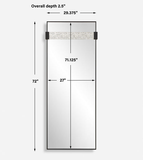 Stratton Modern Dressing Mirror - Black by Uttermost - View 8