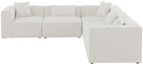 Cube - Modular Sectional 5 Piece - Cream - Fabric - Modern & Contemporary - 630Cream - Sec5C - Home Elegance USA - 4