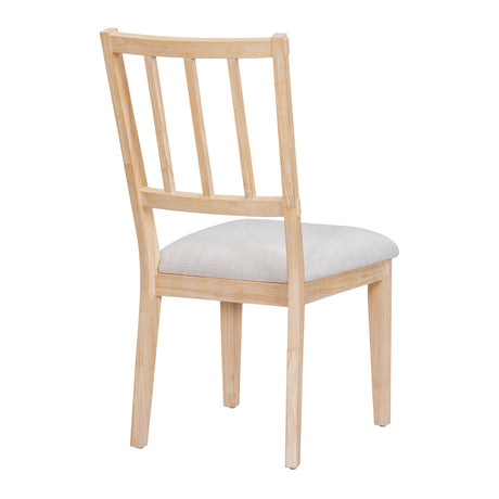 TREXM 5-piece Rustic Charm Round Dining Set with 3 Upholstered Chairs and Curved Bench for Dining Room, Kitchen and Living Room (Natural) - sold by Home Elegance USA