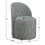 Roll With It Dining Chair Teal - Gray by Uttermost - View 9