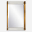 Nera Plated Brass Mirror - White / Light Brown by Uttermost - View 1