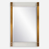 Nera Plated Brass Mirror - White / Light Brown by Uttermost - View 1