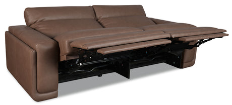 Simone ZG 2 over 2 Power Sofa With Power Headrest and BT speaker - Dark Brown by Hooker Furniture - View 4