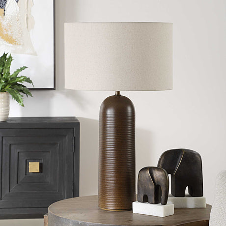 Trexler Table Lamp - Dark Brown by Uttermost - View 3