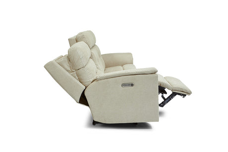 Mason Transitional Fabric Power Reclining Sofa With Power Headrests | Flexsteel