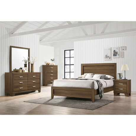 Acme - Miquell Queen Bed 28050Q Oak Finish