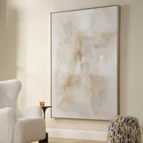 Remedy Hand Painted Modern Canvas Brown / Gray / White / Woodtone - Light Brown / Gray by Uttermost - View 3