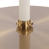 Cyprus Accent Table Brass / White - Gold / White by Uttermost - View 4