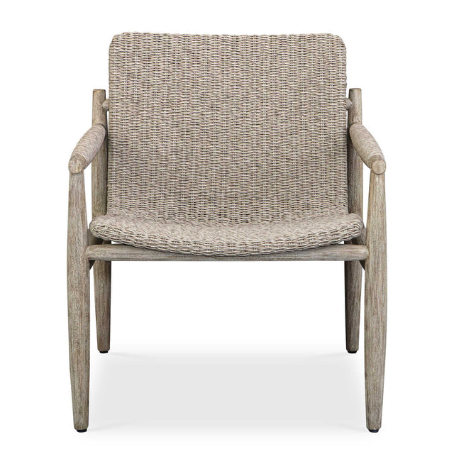 Sumba Wicker Outdoor Lounge Chair - Gray by Uttermost - View 1