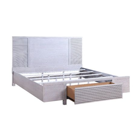 Aromas Queen Bed 28110Q White Oak Finish | Acme - 28110Q - Home Elegance USA - 3