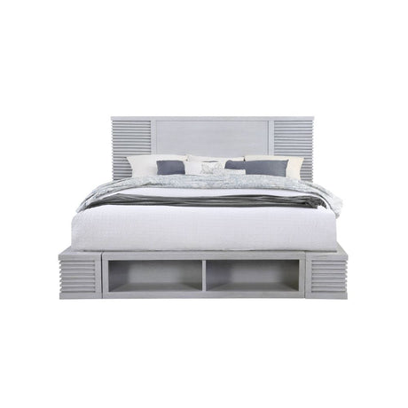 Aromas Queen Bed 28110Q White Oak Finish | Acme - 28110Q - Home Elegance USA - 5